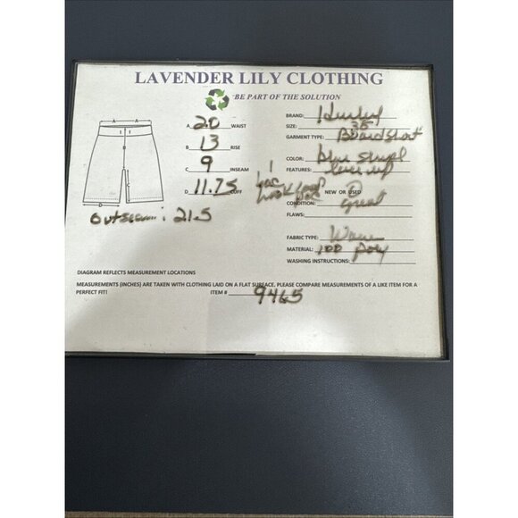 Hurley Men's 38 Board Shorts Hybrid Blue Stripe Inseam 9" Lace Up - Picture 11 of 11